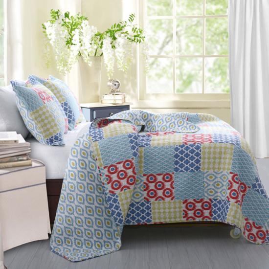 Καπιτονέ κάλυμμα κρεβατιού cxmicrotex Floral Patchwork