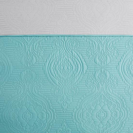 cxmicrotex Damask ανάγλυφο αναστρέψιμο κάλυμμα κρεβατιού