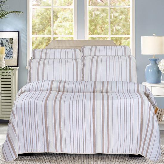 cxmicrotex Jacquard Stripe Linen Collection Καπιτονέ κάλυμμα κρεβατιού
