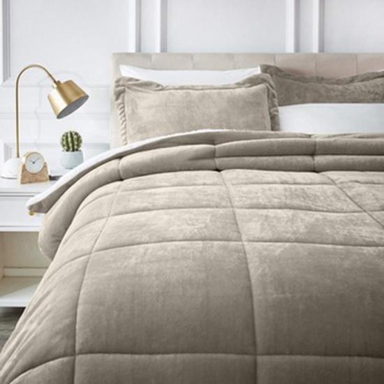 Σετ κλινοσκεπασμάτων με καπιτονέ Sherpa Comforter Μασίφ Flannel Comforter